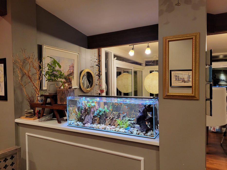 16 Gallon Ultra Low Iron Glass Bookshelf Aquarium Kit 6mm (33.85"x9.84"x11.02") Animals & Pet Supplies Lifegard Aquatics