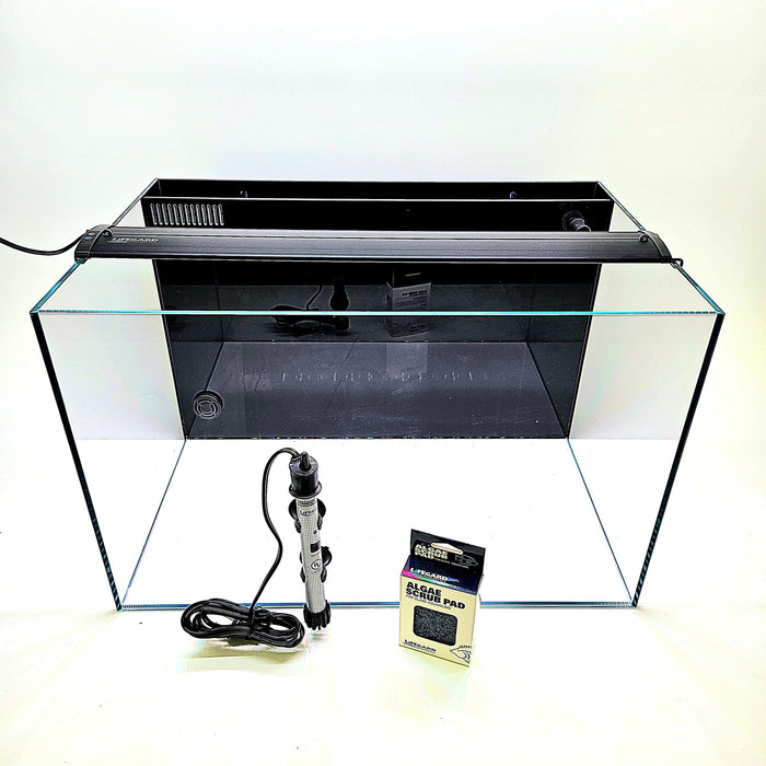 24 Gallon Ultra Low Iron CRYSTAL Aquarium Kit with Built in Back Filter Aquarium Lifegard Aquatics