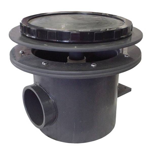 Aquadyne Rhino II Bottom Drain WITH air bladder diffuser, 4" pipe Tubing AQUADYNE