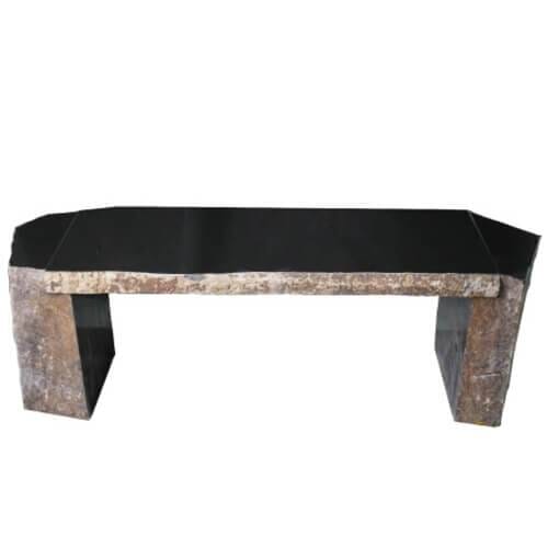 Anjon 52" Recessed Basalt Bench Decorative Water Features ANJON