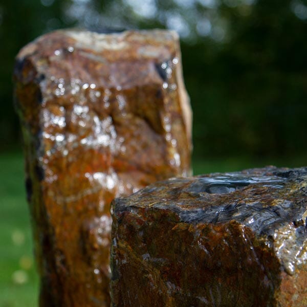 Atlantic 3 Piece Natural Basalt Column Fountain Kit - 18", 24", 30" Decorative Water Features ATLANTIC