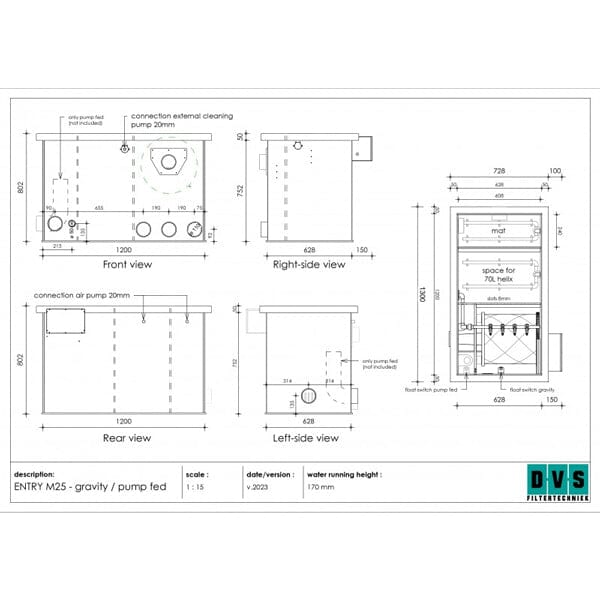 Sea Side Aquatics Entry M25 RDF Combi Filter + Mat Chamber Sea Side Aquatics Sea Side Aquatic