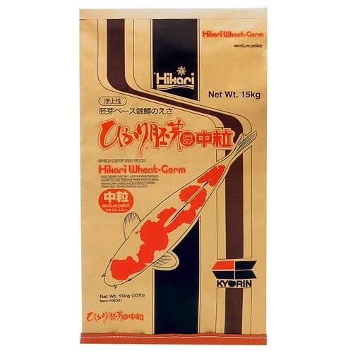 Hikari Wheat-Germ Koi Food - Floating, Medium Pellets, 33 lbs. Fish Supplies Hikari