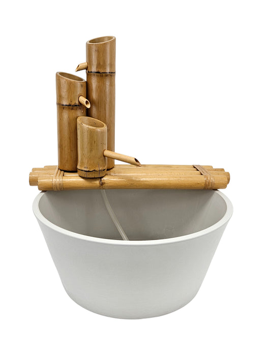 18" Bamboo 3-Tier Fountain with Pot and Quiet One 100 Pump Fountains & Ponds Lifegard Aquatics