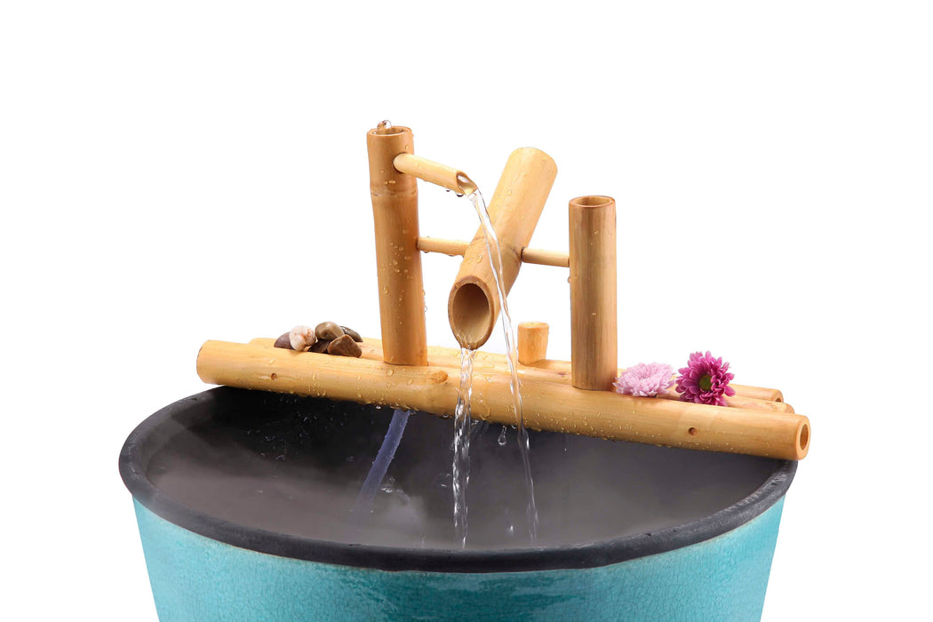 18" Bamboo Rocking Fountain and Quiet One 100 Pump Fountains & Ponds Lifegard Aquatics