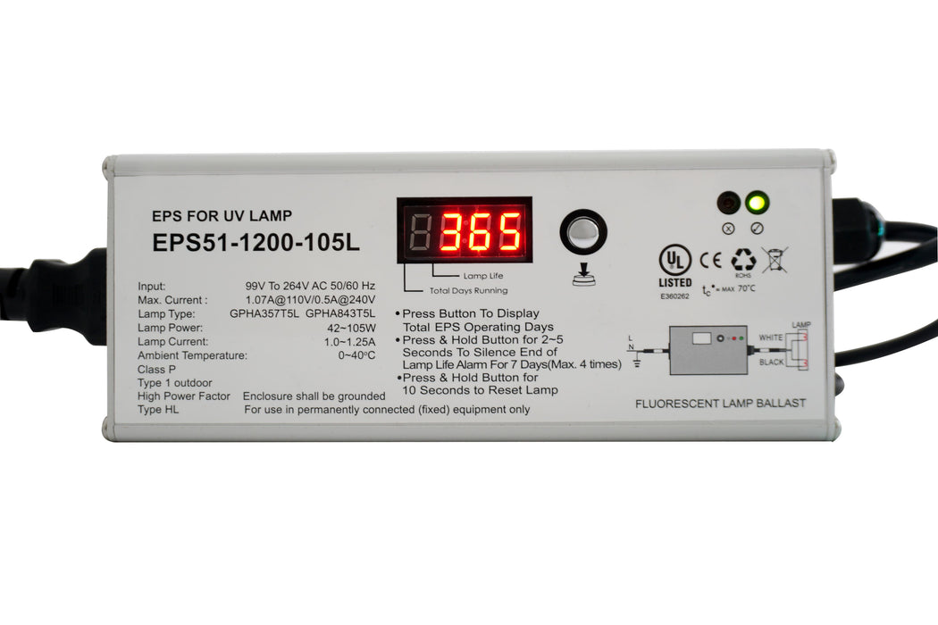 Lifegard Pro-MAX High Output Amalgam Germicidal UV - 120 Watts in 3" Diameter Housing Pool & Spa Filters Lifegard Aquatics