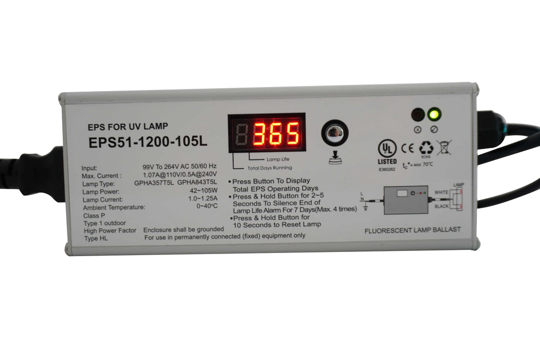 Lifegard Pro-MAX High Output Amalgam Germicidal UV - 90 Watts in 5" Diameter Housing Pool & Spa Filters Lifegard Aquatics
