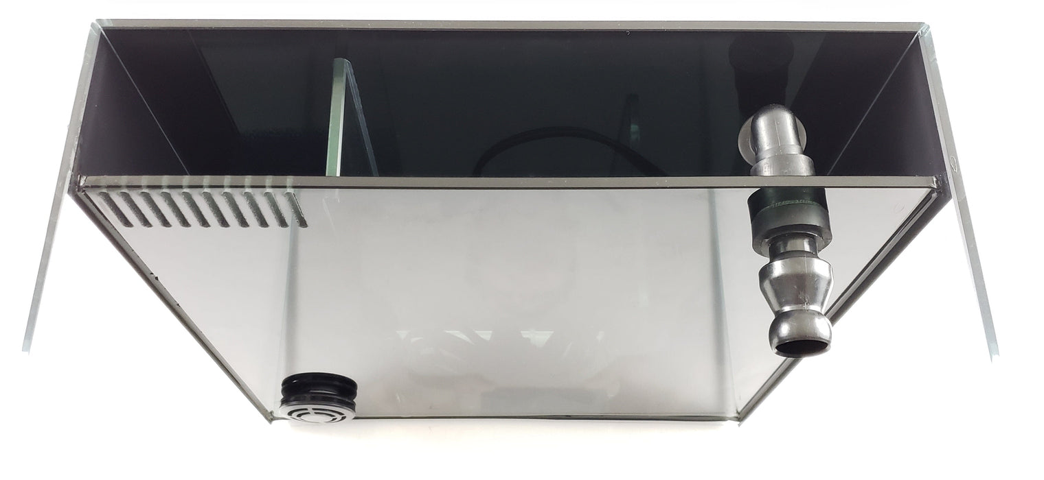 CRYSTAL 45 Degree Low Iron Ultra Clear Aquarium with Built in Side Filter (14.26 gallons, 23.62" x 11.81" x 11.81") Aquarium Lifegard Aquatics