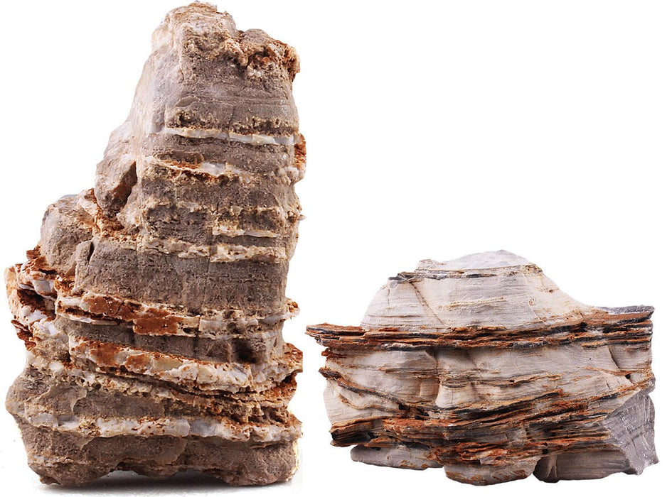 Pagoda Crema Textured Stone - 44 Lbs box of SMALL size stones rock and stone Lifegard Aquatics