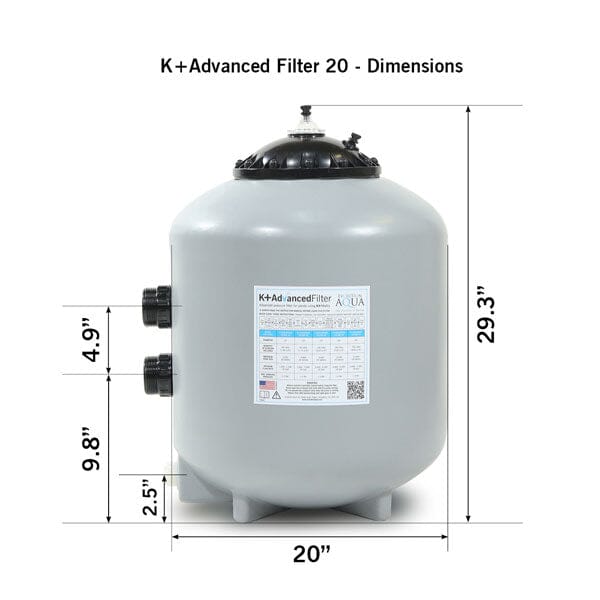 Evolution Aqua K+ Advanced Pressure Filter 20 pond filter EVOLUTION AQUA