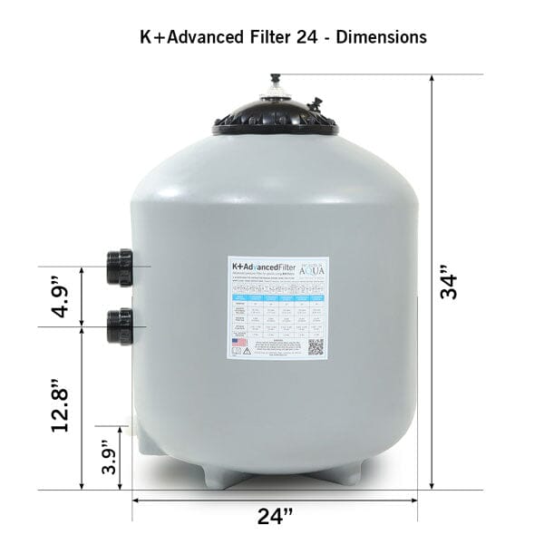 Evolution Aqua K+ Advanced Pressure Filter 24 pond filter EVOLUTION AQUA