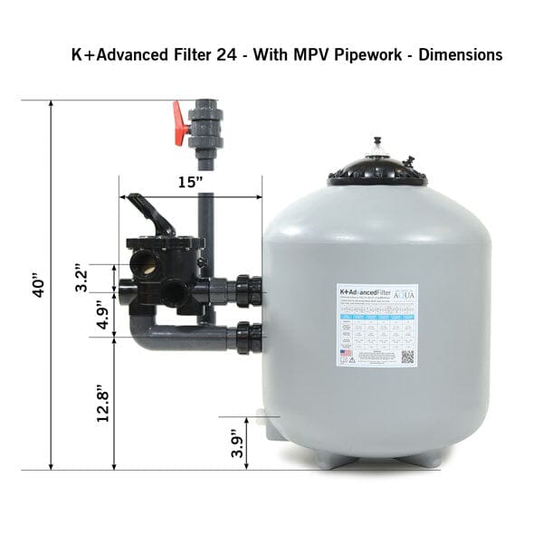 Evolution Aqua K+ Advanced Pressure Filter 24 pond filter EVOLUTION AQUA