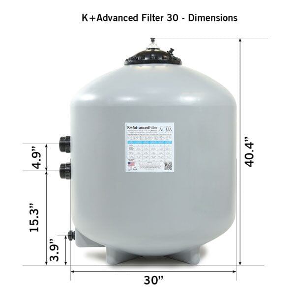 Evolution Aqua K+ Advanced Pressure Filter 30 pond filter EVOLUTION AQUA