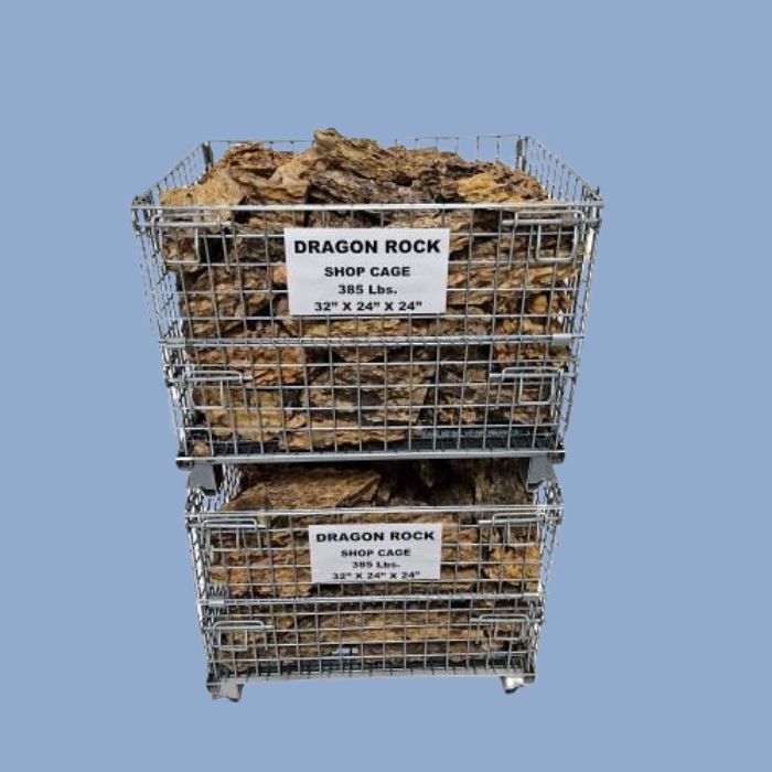 Steel Cage of Dragon Rock Medium 6" to 9" Approx. 440 Lbs rock and stone Lifegard Aquatics