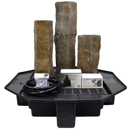 EasyPro I Tranquil Décor Polished Top Real Basalt Three Pack - 20", 27", 35" Fountains & Ponds EasyPro