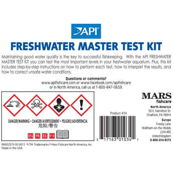 API Freshwater Master Test Kit - Aquarium Treatments API