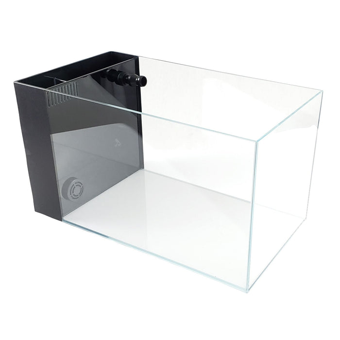 CRYSTAL 45 Degree Low Iron Ultra Clear Aquarium with Built in Side Filter (14.26 gallons, 23.62" x 11.81" x 11.81") Aquarium Lifegard Aquatics