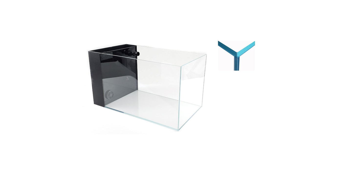 14 Gallon Ultra Low Iron Glass CRYSTAL Aquarium with Built in Side Filter Aquarium Lifegard Aquatics