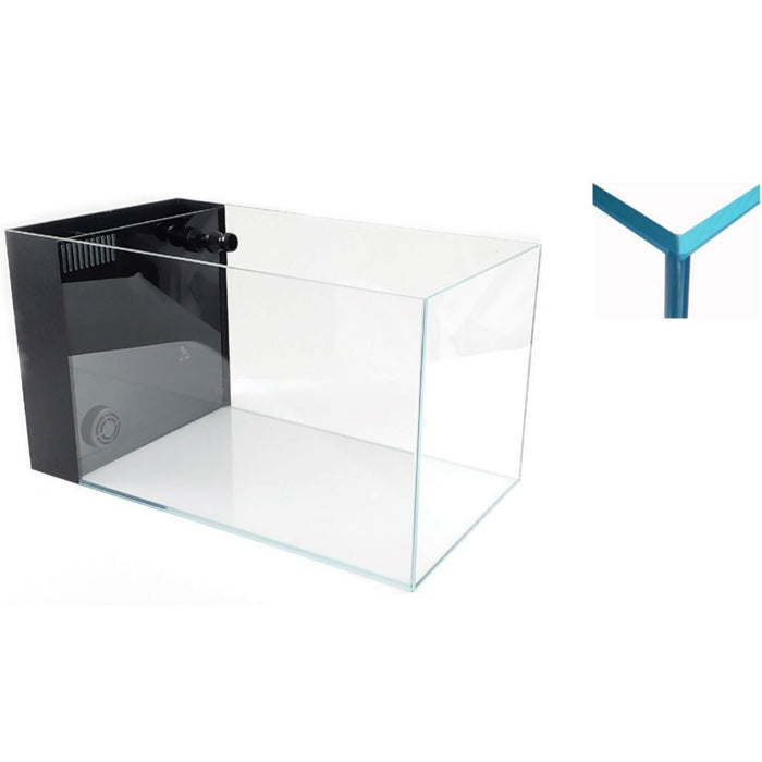 CRYSTAL 45 Degree Low Iron Ultra Clear Aquarium with Built in Side Filter (14.26 gallons, 23.62" x 11.81" x 11.81") Aquarium Lifegard Aquatics