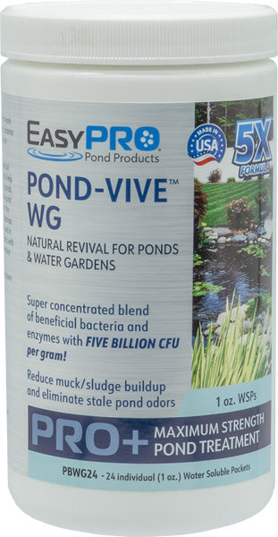 PBWG24 Pond-Vive™ WG Beneficial Bacteria Blend – 24ct. 1oz Water Soluble Packs