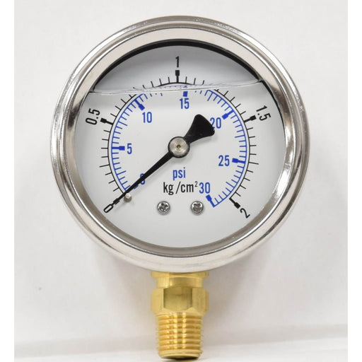 EasyPro 0-30 PSI liquid filled gauge 1/4" npt - G30L product image