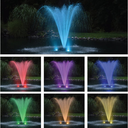 RGB3-200 AquaShine Three Light Color Changing LED Fountain Light Kits – 200′ cord product image