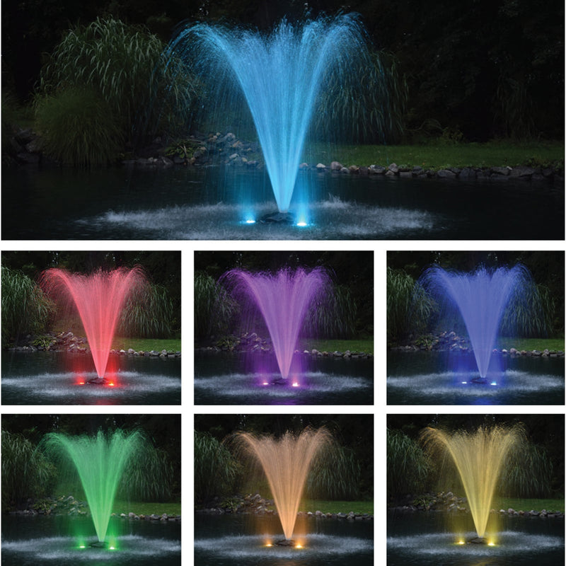 RGB3-150 AquaShine Three Light Color Changing LED Fountain Light Kits – 150′ cord product image