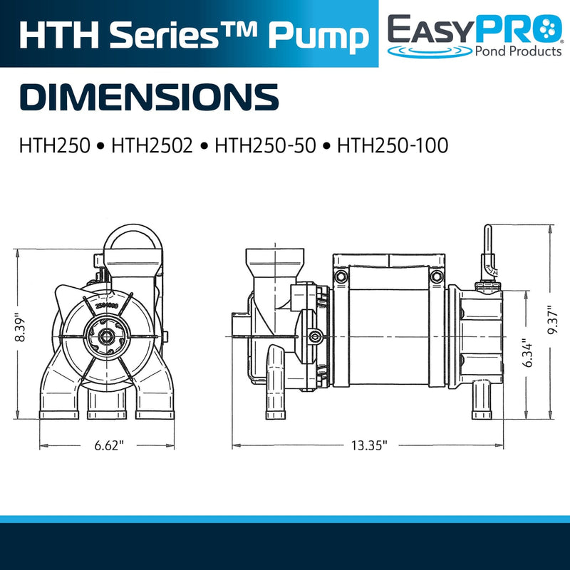 EasyPro 1/3 HP, Horizontal TH Pump, 115v, 50' Cord - HTH250-50 product image