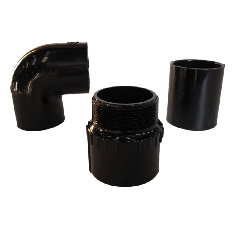 ELB15 Black PVC Fitting 90 Degree Elbow 1 1/2" product image