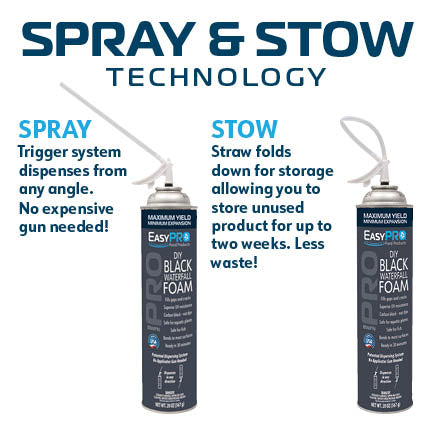 EasyPro Black Straw Waterfall Foam, 20 Ounces - BWFN