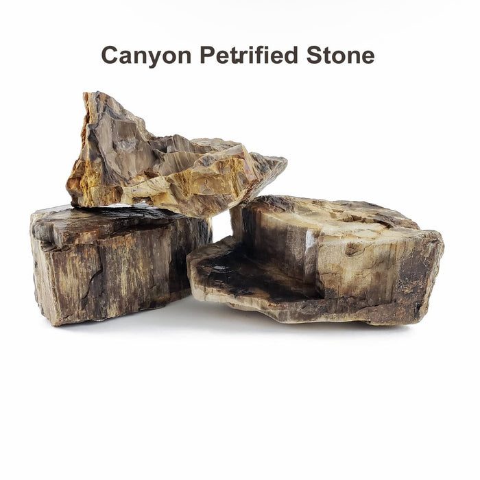 Canyon Petrified Stone - 44 Lbs box of SMALL size stones rock and stone Lifegard Aquatics 