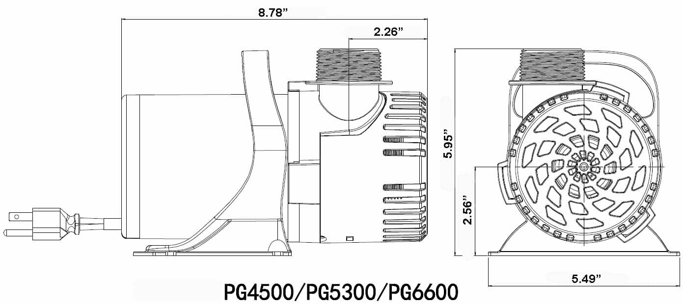 Lifegard PG 5300 PUMP 115V 60 Hz 5,300 gph Pool, Fountain & Pond Pumps Lifegard Aquatics 