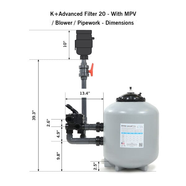 Evolution Aqua K+ Advanced Pressure Filter 20 pond filter EVOLUTION AQUA 