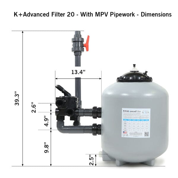 Evolution Aqua K+ Advanced Pressure Filter 20 pond filter EVOLUTION AQUA 