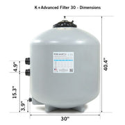 Evolution Aqua K+ Advanced Pressure Filter 30 pond filter EVOLUTION AQUA 