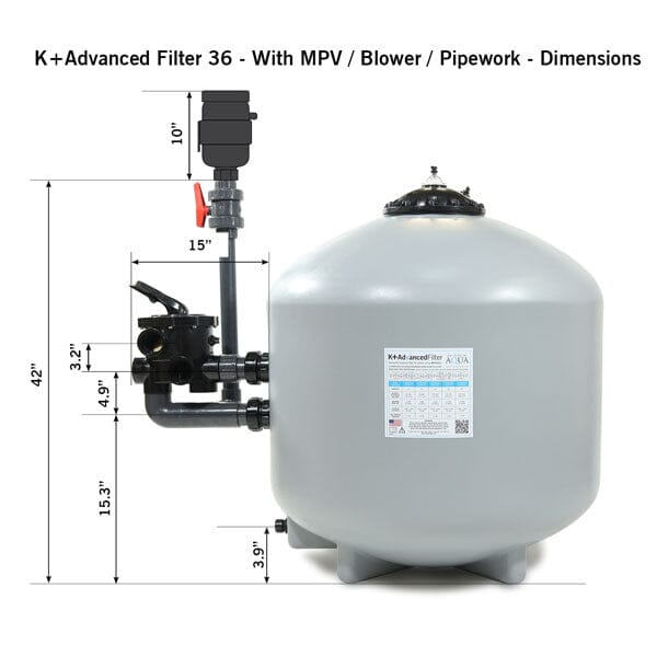 Evolution Aqua K+ Advanced Pressure Filter 36 pond filter EVOLUTION AQUA 