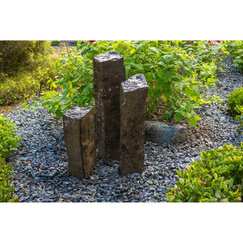 HBS3C – Tranquil Décor Tall Natural Top Real Basalt Three Pack – 20", 27", 35" product image