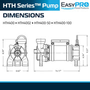 EasyPro 1/3 HP, Horizontal TH Pump, 115v, 50' Cord - HTH250-50 product image