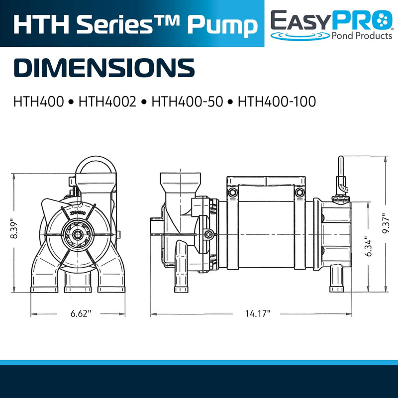 EasyPro 1/3 HP, Horizontal TH Pump, 115v, 50' Cord - HTH250-50 product image