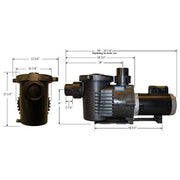 PerformancePro 1-1/2 HP ArtesianPro High Flow Pump 13,980 GPH - 3" Fittings All External Pumps PERFORMANCEPRO 
