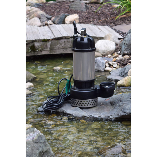 TM13502 - 13500 GPH 230v Stainless Steel TM Series™ High Volume, Low Head Pump For Streams and Waterfalls product image