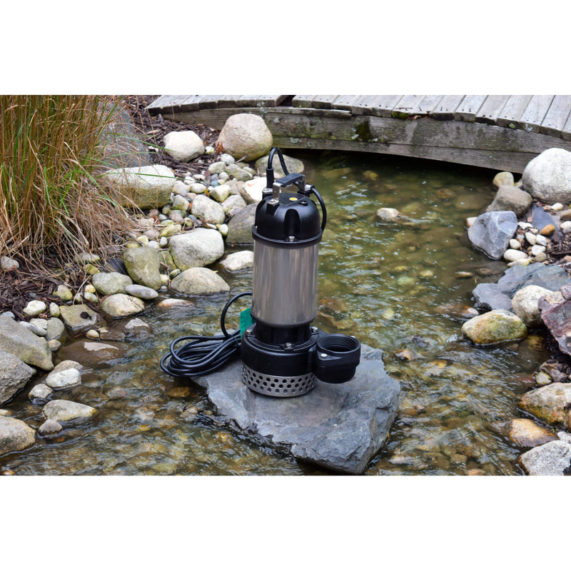 TM9502 - 9500 GPH 230v Stainless Steel TM Series™ High Volume, Low Head Pump For Streams and Waterfalls product image