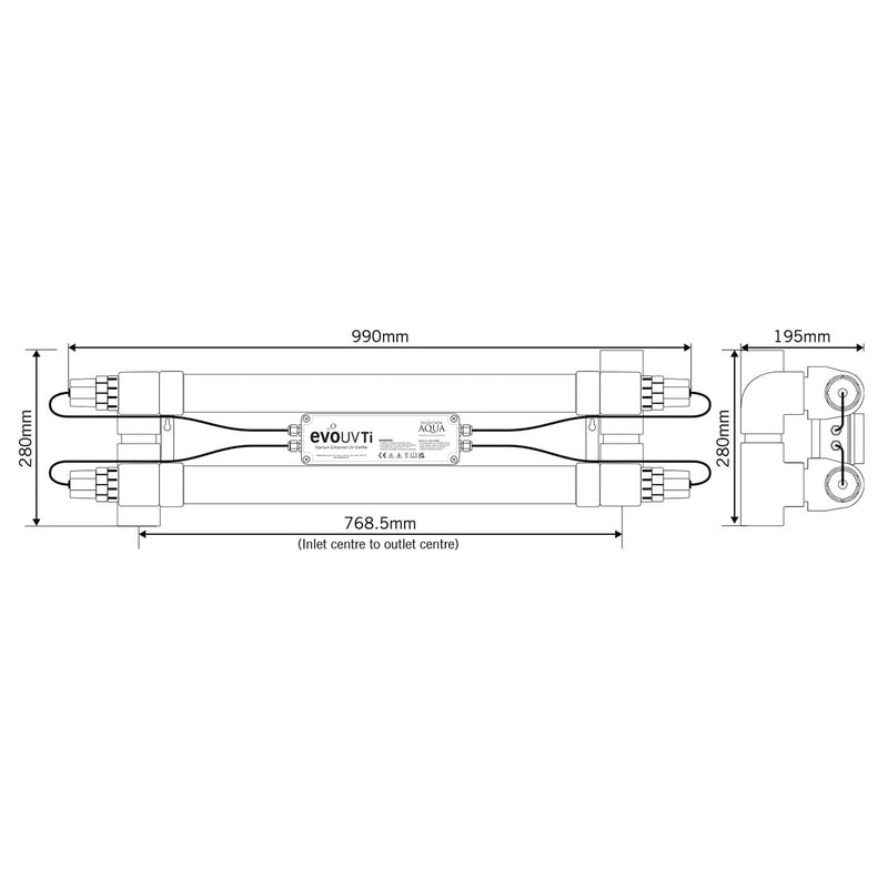Evolution Aqua Evo Titanium Enhanced UV Clarifier UV Clarifiers & Ionizers EVOLUTION AQUA 