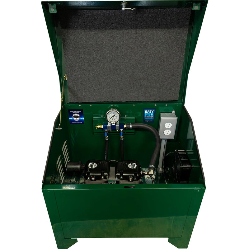 PA65ADLD Sentinel Deluxe Aeration System for Ponds up to 2 Acres – Complete System Contains Stratus™ SRC 1/2hp Compressor with Sound Shield™ and Deluxe 22" Cabinet product image
