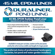 RPL405 – 40′ x 50′ DuraLiner™ Roll – 45mil EPDM Rubber Pond Liner product image