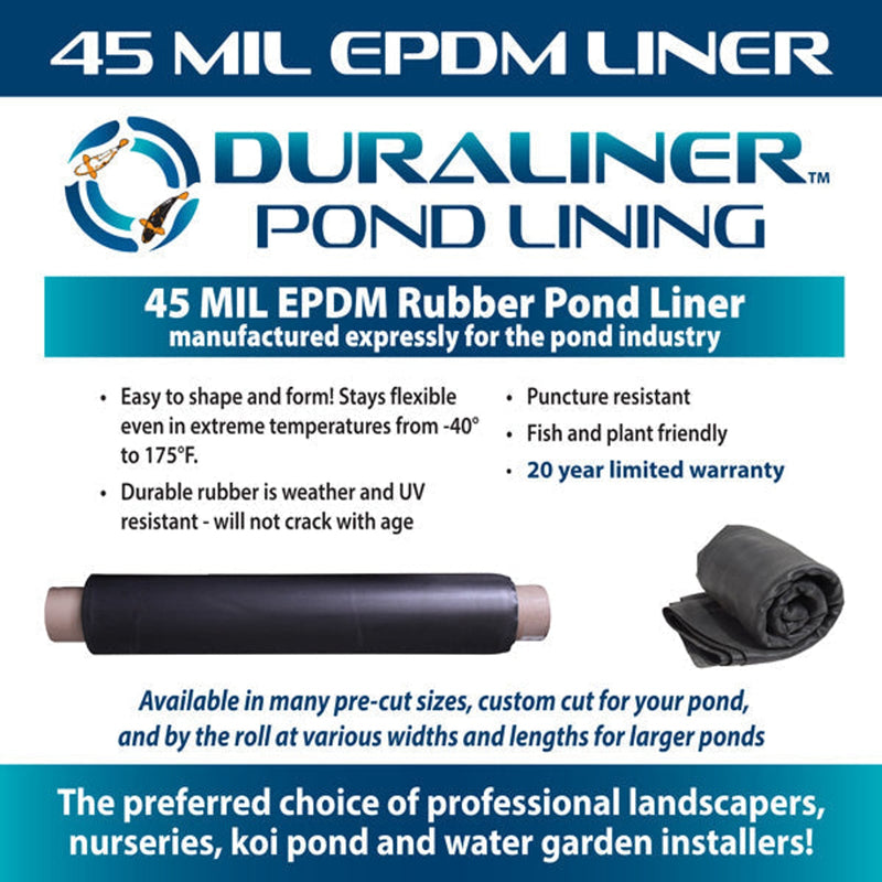 RPL405 – 40′ x 50′ DuraLiner™ Roll – 45mil EPDM Rubber Pond Liner product image
